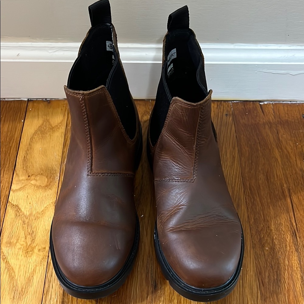 Women’s Timberland Linden Woods Chelsea Ankle Boot Brown Leather Size 7